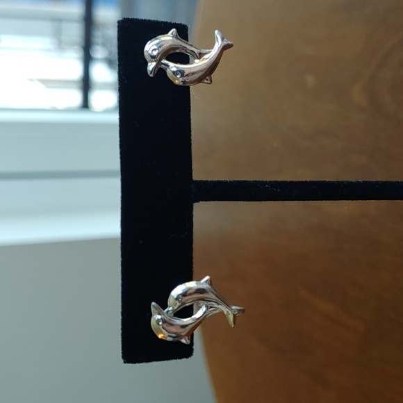 Giani Bernini 925 dolphin earrings - Picture 1 of 5